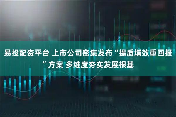 易投配资平台 上市公司密集发布“提质增效重回报”方案 多维度夯实发展根基