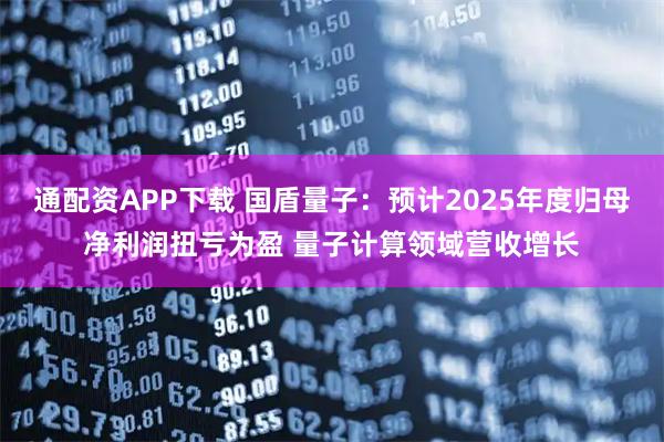 通配资APP下载 国盾量子：预计2025年度归母净利润扭亏为盈 量子计算领域营收增长